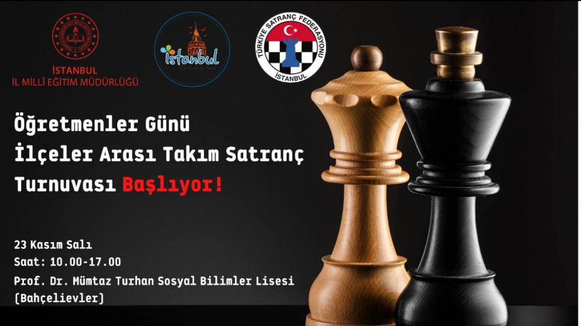 İstanbul Öğretmenler Günü İlçeler Arası Takım Satranç Turnuvası